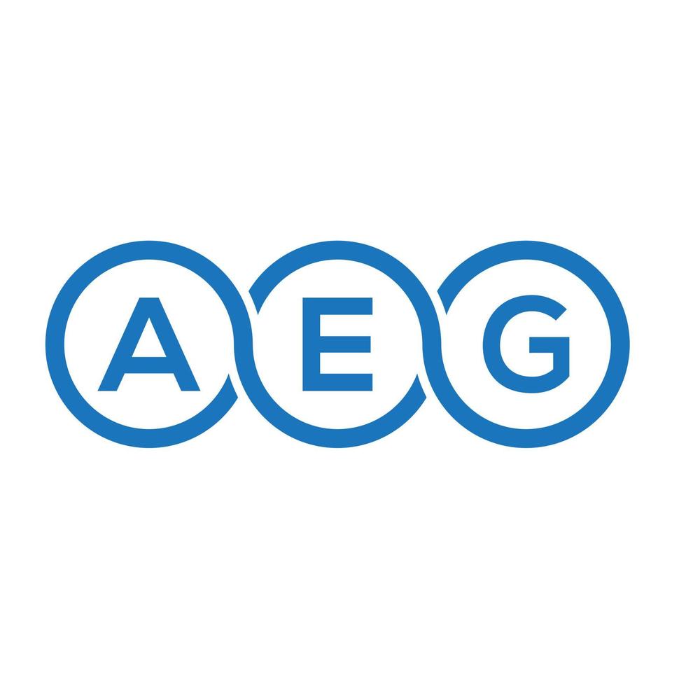 AEG-Brief-Logo-Design auf weißem Hintergrund. aeg kreatives Initialen-Brief-Logo-Konzept. aeg Briefgestaltung. vektor