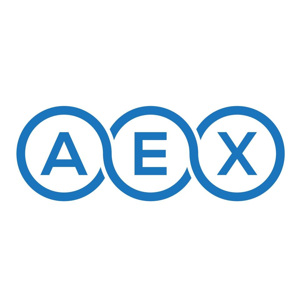 aex-Buchstaben-Logo-Design auf weißem Hintergrund. aex kreatives Initialen-Buchstaben-Logo-Konzept. aex Briefgestaltung. vektor