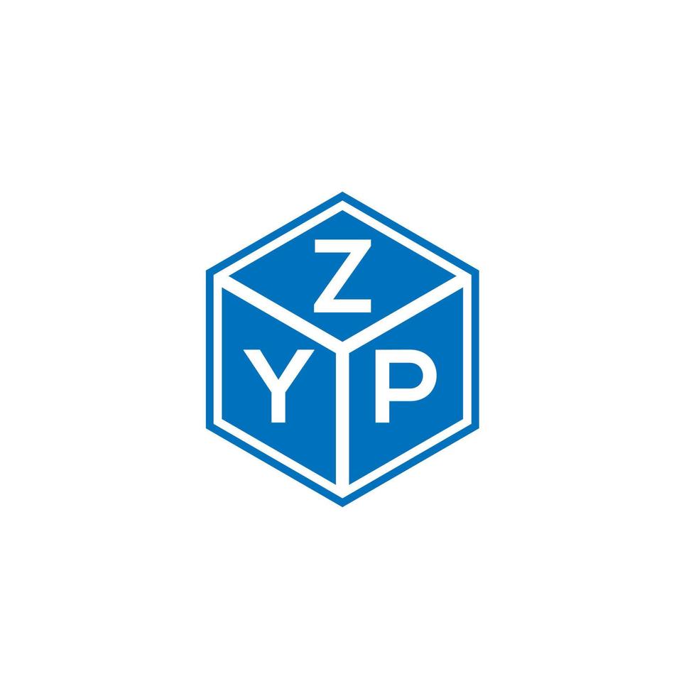 zyp-Brief-Logo-Design auf weißem Hintergrund. zyp kreative Initialen schreiben Logo-Konzept. zyp Briefgestaltung. vektor