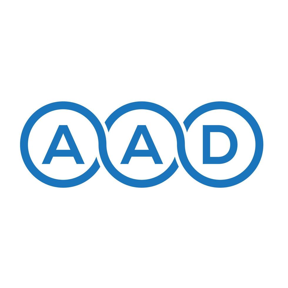 . aad kreativa initialer brev logotyp koncept. aad letter design.aad letter logotyp design på vit bakgrund. aad kreativa initialer brev logotyp koncept. aad bokstav design. vektor