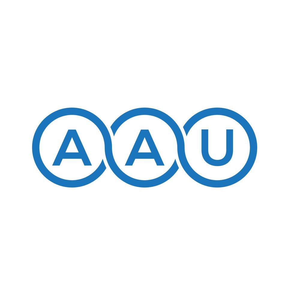 aau brev logotyp design på vit bakgrund. aau kreativa initialer brev logotyp koncept. aau bokstavsdesign. vektor