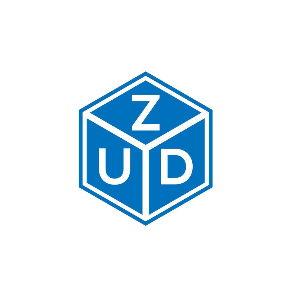 zud-Buchstaben-Logo-Design auf weißem Hintergrund. zud kreative Initialen schreiben Logo-Konzept. zud Briefgestaltung. vektor