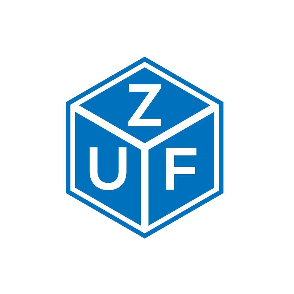 zuf-Buchstaben-Logo-Design auf weißem Hintergrund. zuf kreatives Initialen-Buchstaben-Logo-Konzept. zuf Briefgestaltung. vektor