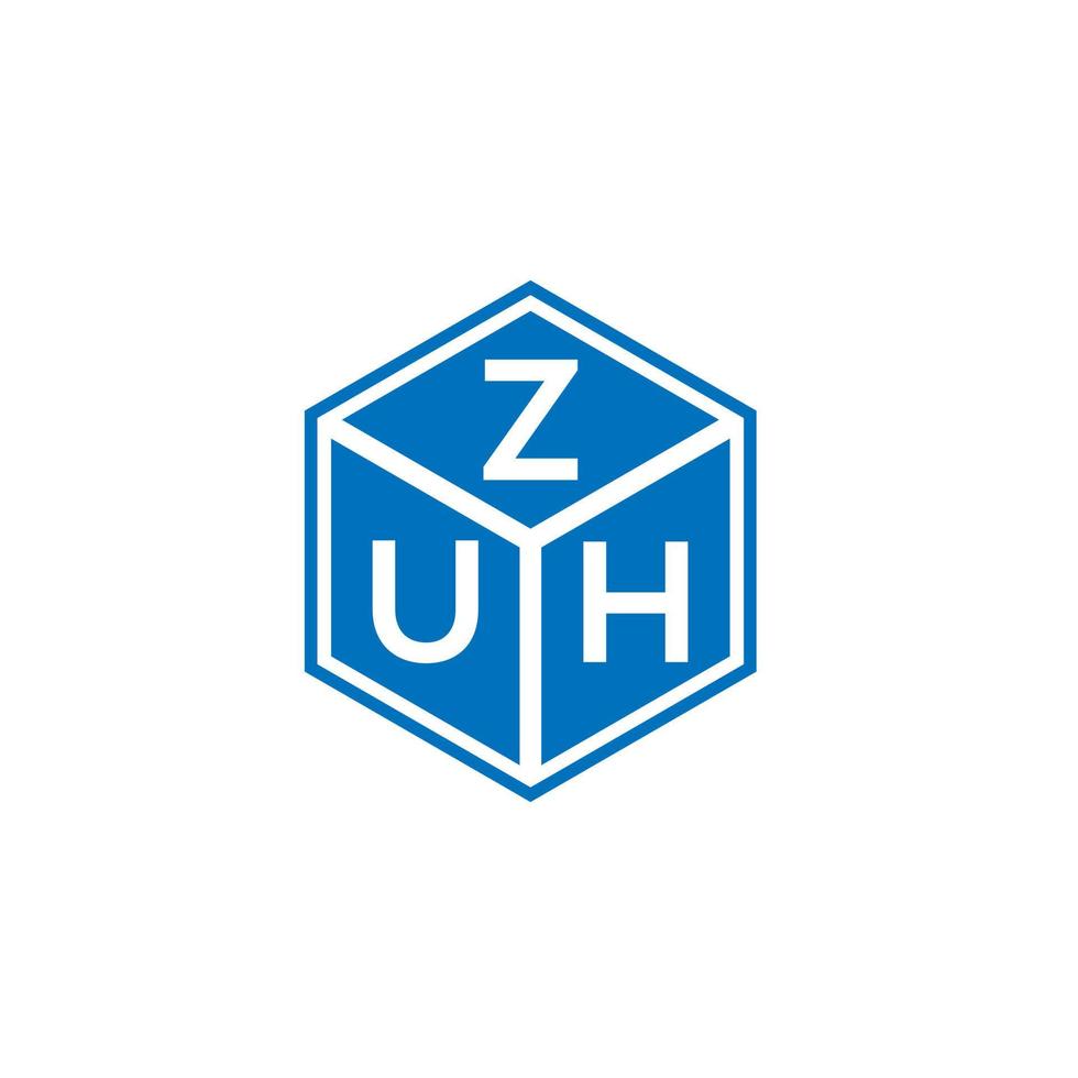 zuh-Buchstaben-Logo-Design auf weißem Hintergrund. zuh kreative Initialen schreiben Logo-Konzept. zuh Briefgestaltung. vektor