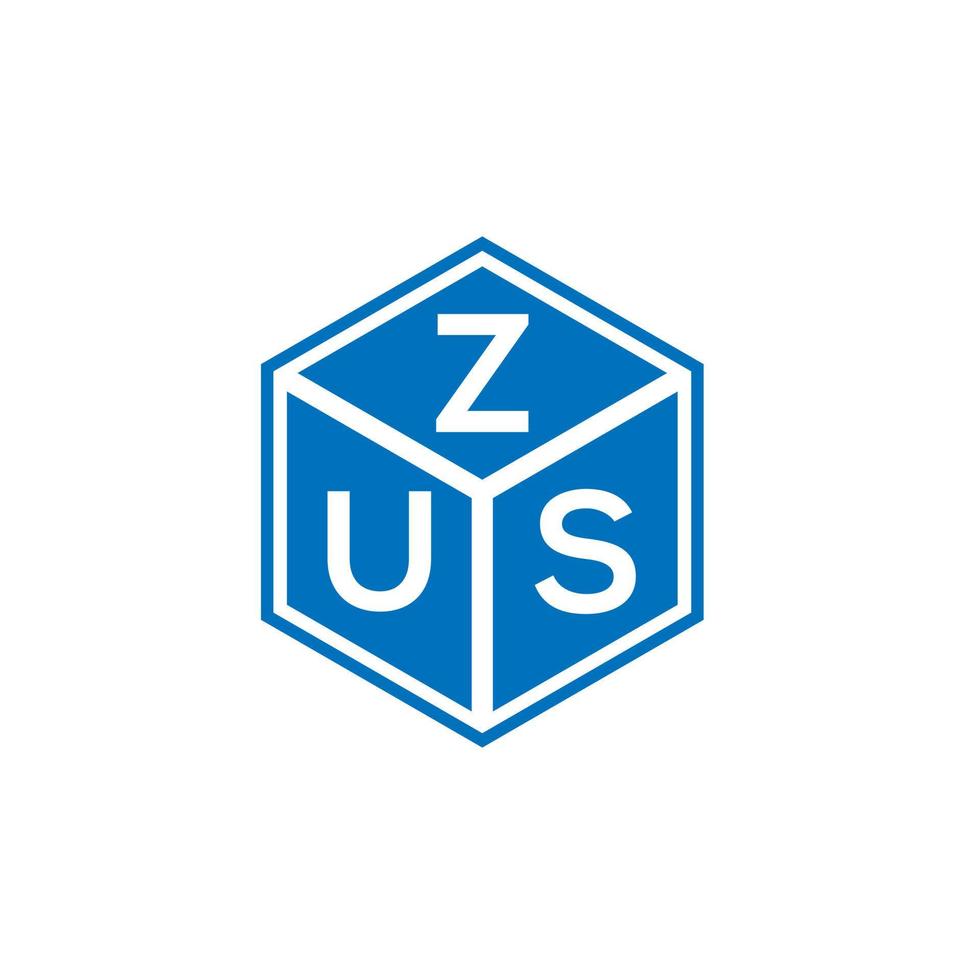 zus brev logotyp design på vit bakgrund. zus kreativa initialer brev logotyp koncept. zus bokstavsdesign. vektor