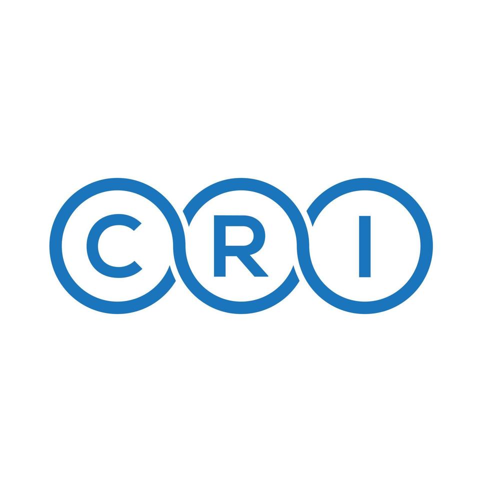 cri-Brief-Logo-Design auf weißem Hintergrund. cri kreative Initialen schreiben Logo-Konzept. Cri-Brief-Design. vektor