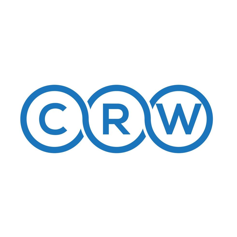 crw-Buchstaben-Logo-Design auf weißem Hintergrund. crw kreative Initialen schreiben Logo-Konzept. crw Briefgestaltung. vektor