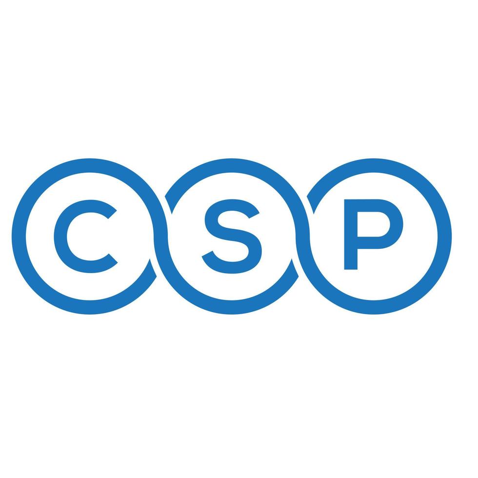 csp brev logotyp design på svart bakgrund. csp kreativa initialer brev logotyp koncept. csp-bokstavsdesign. vektor