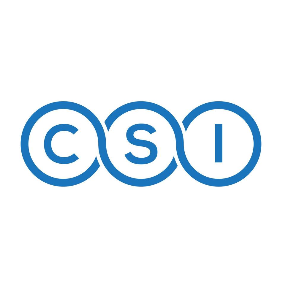 CSI-Brief-Logo-Design auf schwarzem Hintergrund. csi kreatives Initialen-Buchstaben-Logo-Konzept. csi-Briefgestaltung. vektor