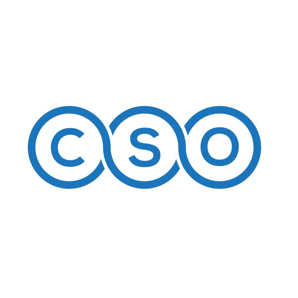 cso-Brief-Logo-Design auf schwarzem Hintergrund. cso kreatives Initialen-Brief-Logo-Konzept. cso Briefgestaltung. vektor