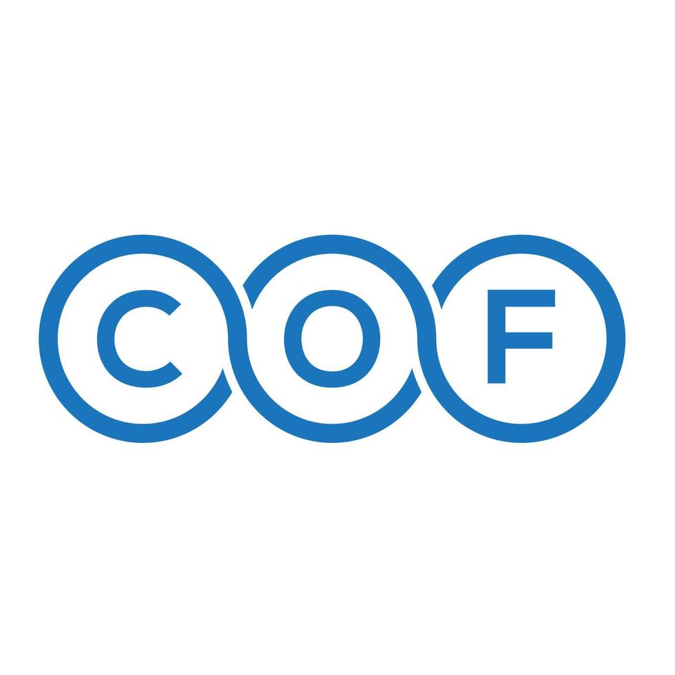 Cof-Brief-Logo-Design auf weißem Hintergrund. cof kreative Initialen schreiben Logo-Konzept. Cof-Buchstaben-Design. vektor