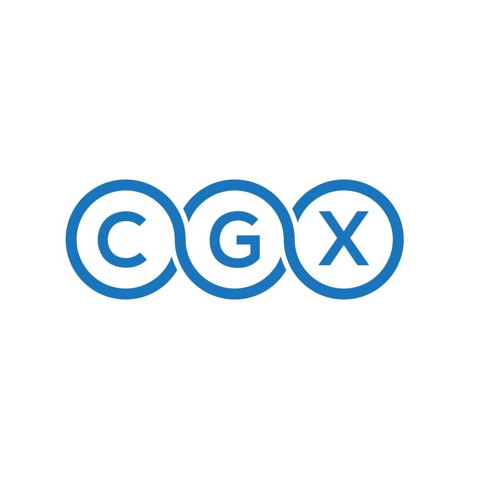 cgx-Buchstaben-Logo-Design auf weißem Hintergrund. cgx kreatives Initialen-Buchstaben-Logo-Konzept. cgx-Briefdesign. vektor