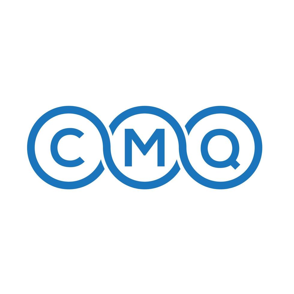 cmq brev logotyp design på vit bakgrund. cmq kreativa initialer brev logotyp koncept. cmq bokstavsdesign. vektor