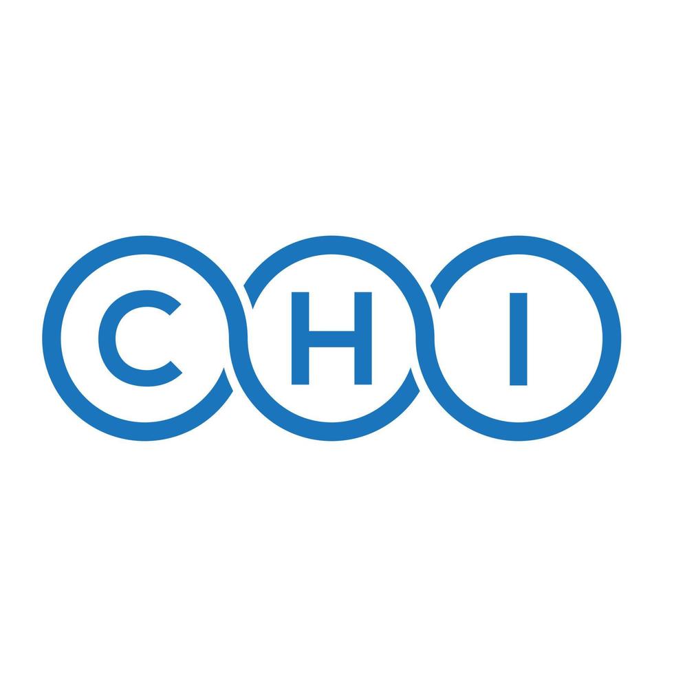 Chi-Brief-Logo-Design auf weißem Hintergrund. chi kreative Initialen schreiben Logo-Konzept. Chi-Buchstaben-Design. vektor