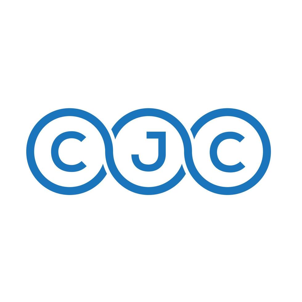 cjc-Brief-Logo-Design auf weißem Hintergrund. cjc kreative Initialen schreiben Logo-Konzept. cjc Briefgestaltung. vektor