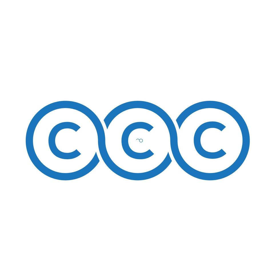 Ccc-Brief-Logo-Design auf weißem Hintergrund. ccc kreatives Initialen-Buchstaben-Logo-Konzept. ccc-Briefgestaltung. vektor