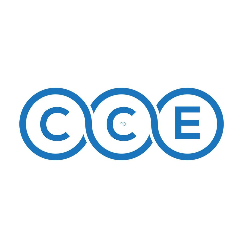 cce-Brief-Logo-Design auf weißem Hintergrund. cce kreatives Initialen-Brief-Logo-Konzept. cc Briefgestaltung. vektor