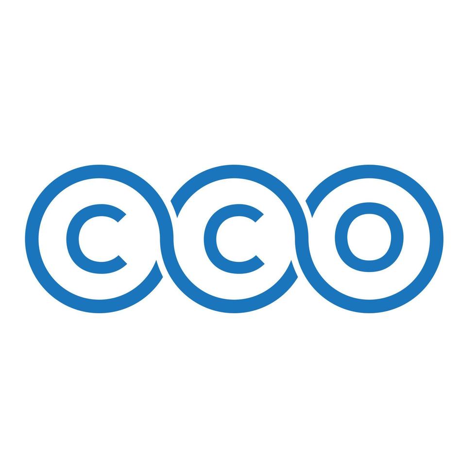 cco-Brief-Logo-Design auf weißem Hintergrund. cco kreatives Initialen-Buchstaben-Logo-Konzept. cco Briefgestaltung. vektor