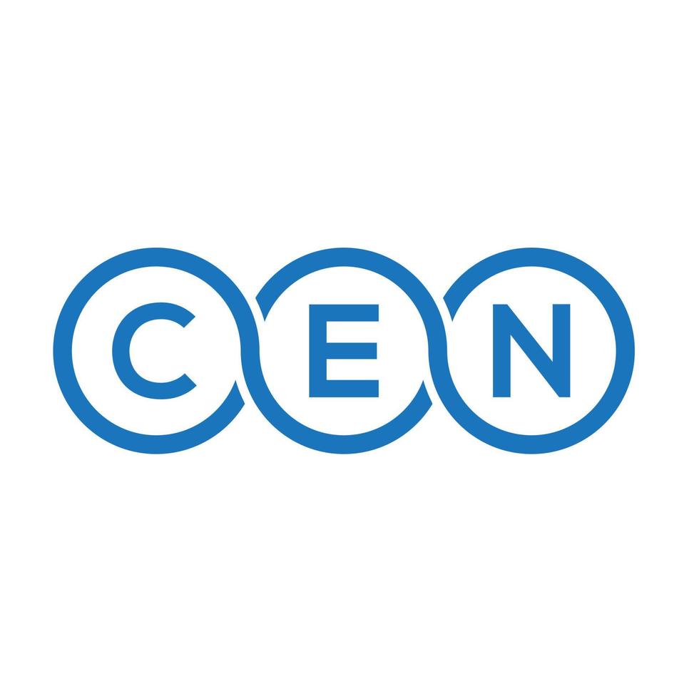 cn-Brief-Logo-Design auf weißem Hintergrund. cen kreative Initialen schreiben Logo-Konzept. cen Briefgestaltung. vektor