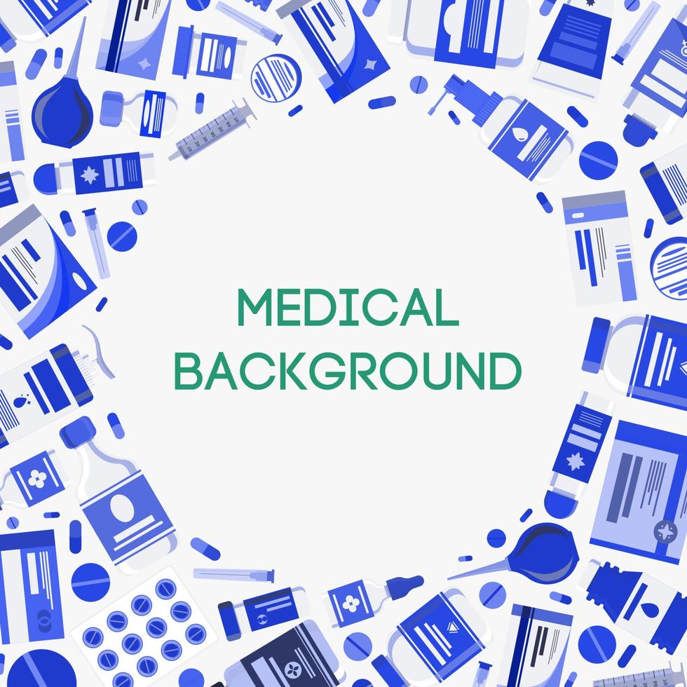 medicinsk banner koncept illustration med medicin kapslar vektor