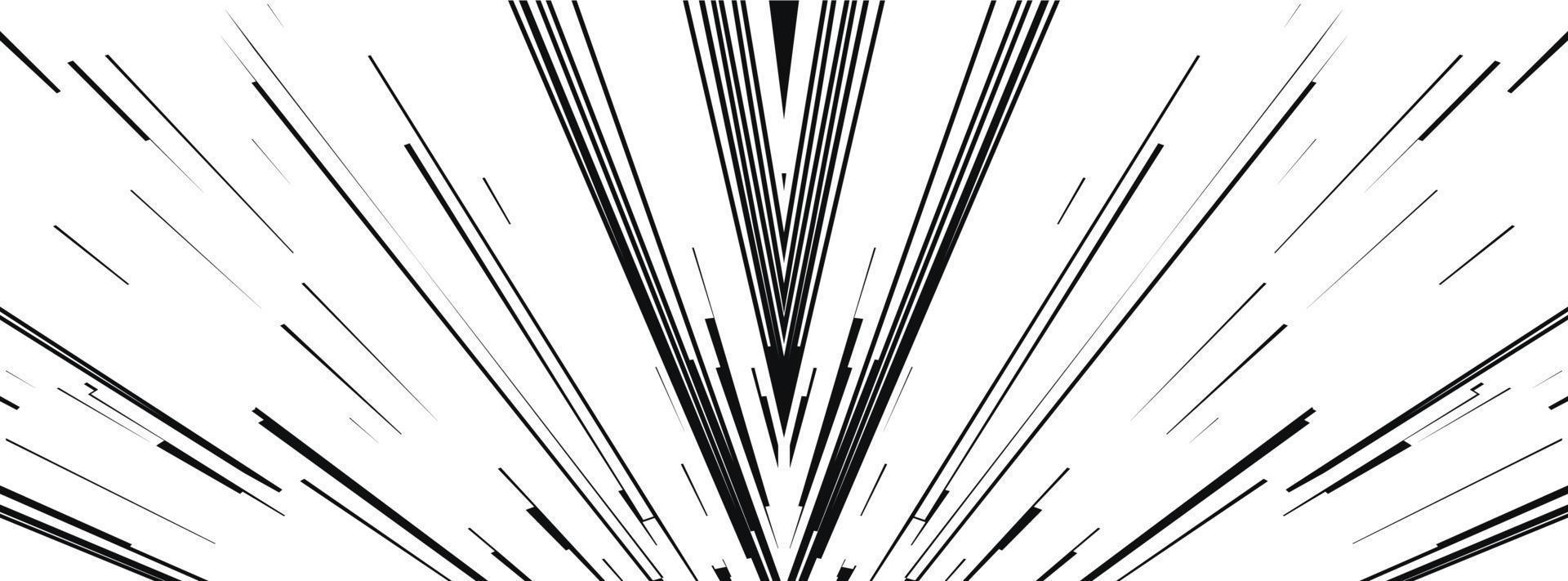 Comic-Geschwindigkeit schwarze Linien vektor