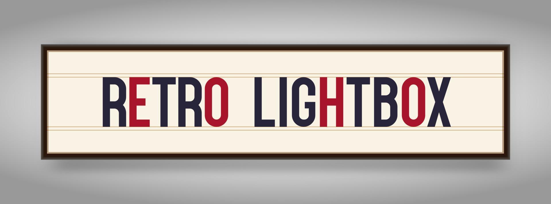 vektor retro lightbox banner