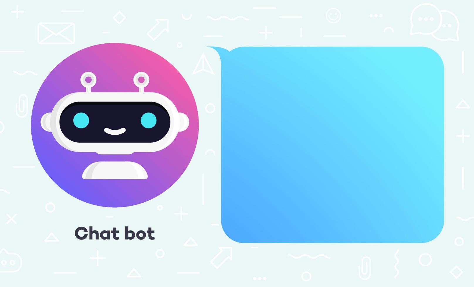 chatt bot banner koncept illustration vektor