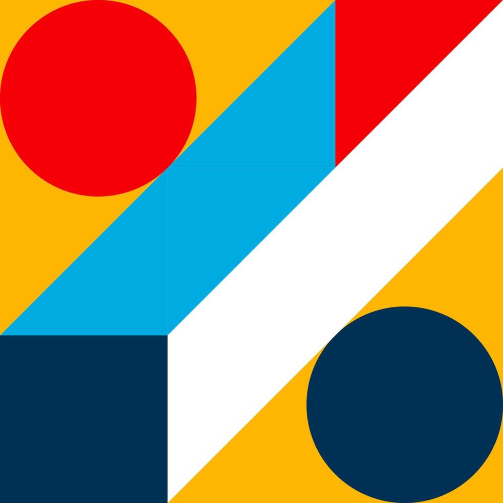 abstrakter bauhaus hintergrundvektor minimaler geometrischer stil der 20er jahre vektor