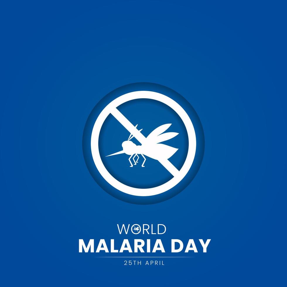 Social-Media-Beitrag zum Welt-Malaria-Tag vektor