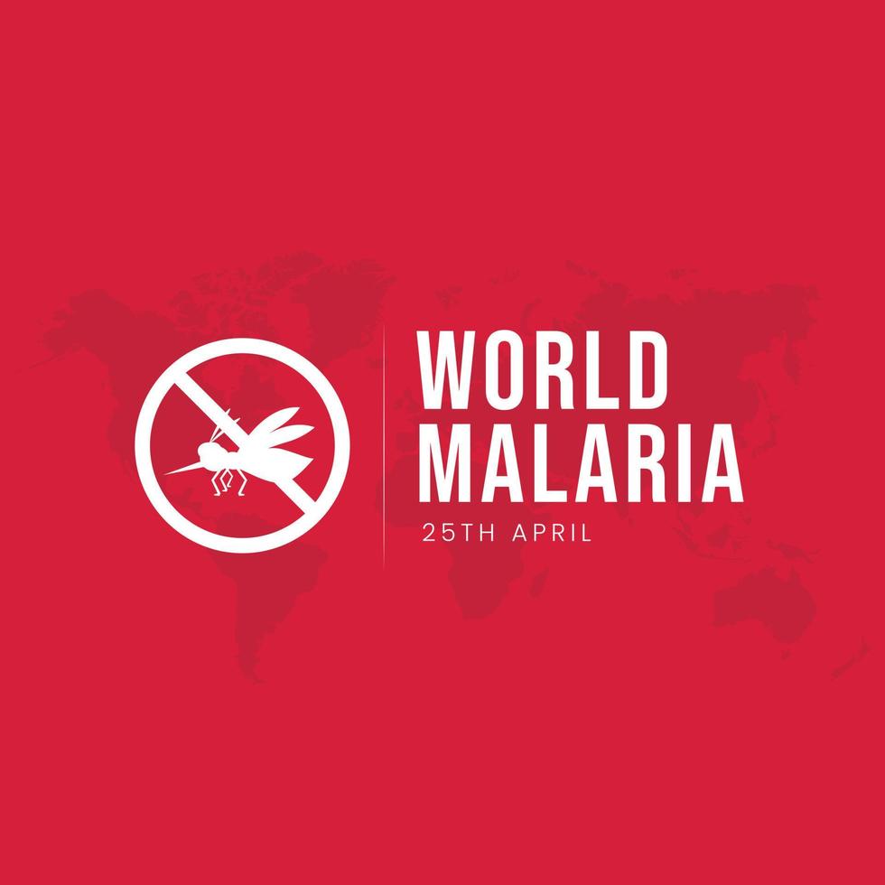 Social-Media-Beitrag zum Welt-Malaria-Tag vektor