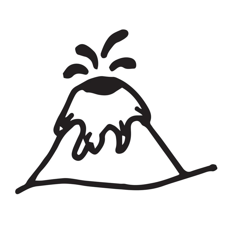 vulkan stil doodle vektor