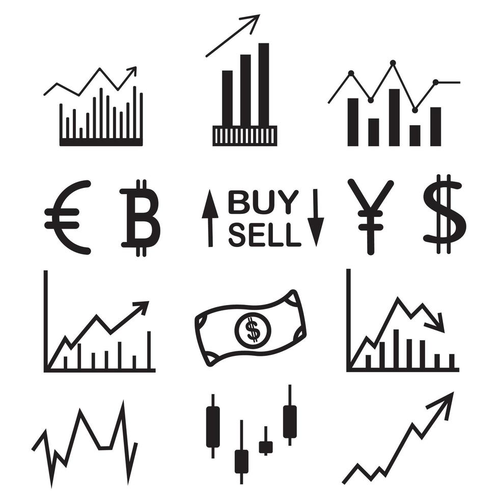 uppsättning finansiella diagram, vektor