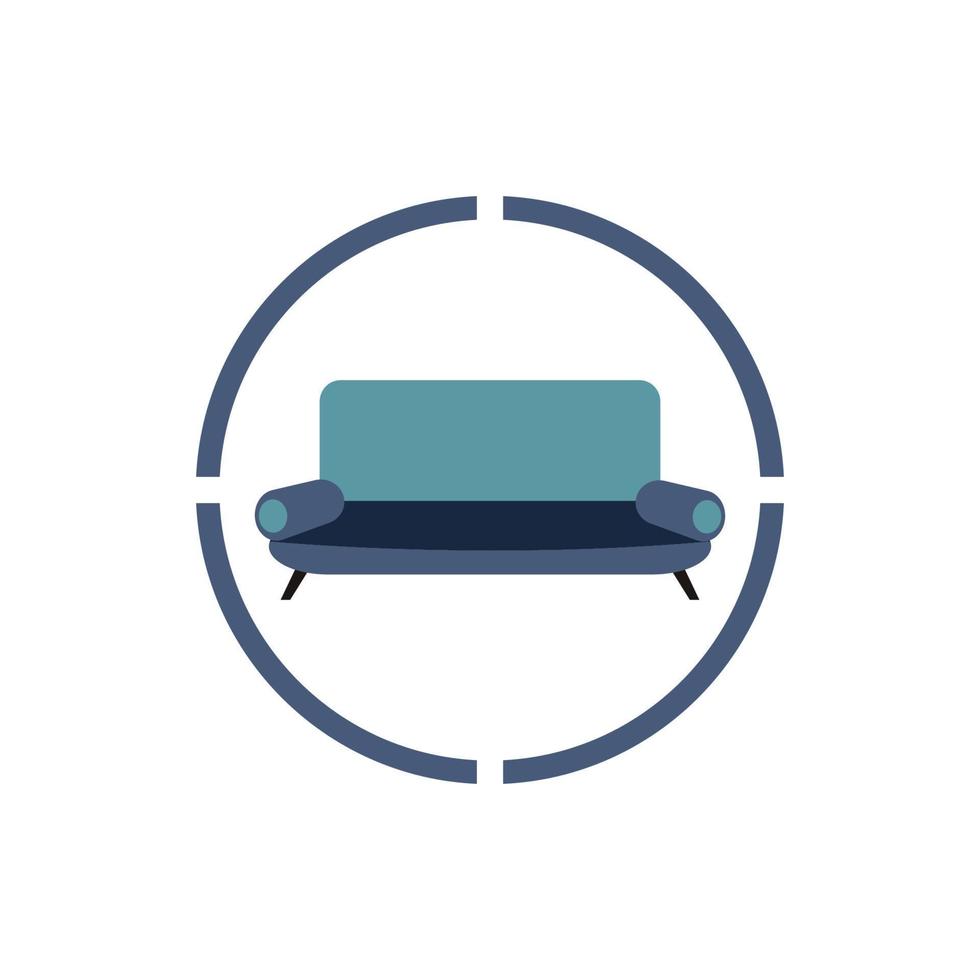 Sofa Vektor Logo Symbol Illustration Hintergrund