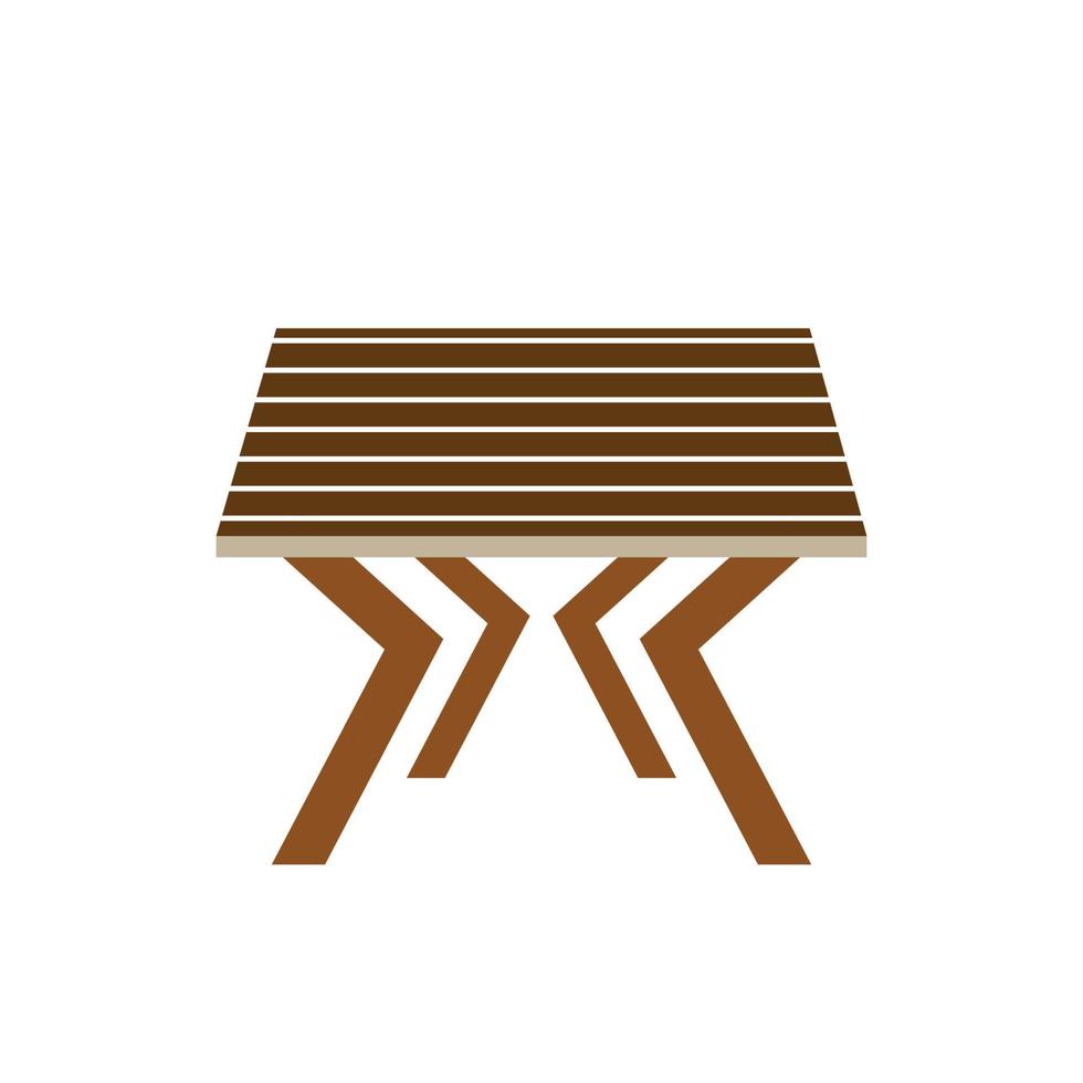 Tisch-Vektor-Logo-Symbol-Objekt-Hintergrund-Illustration vektor