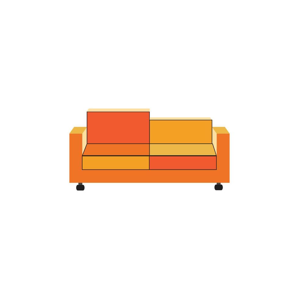 Sofa Vektor Logo Symbol Illustration Hintergrund