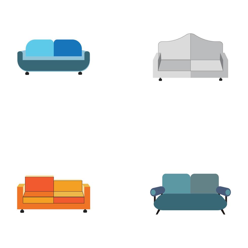 Sofa Vektor Logo Symbol Illustration Hintergrund