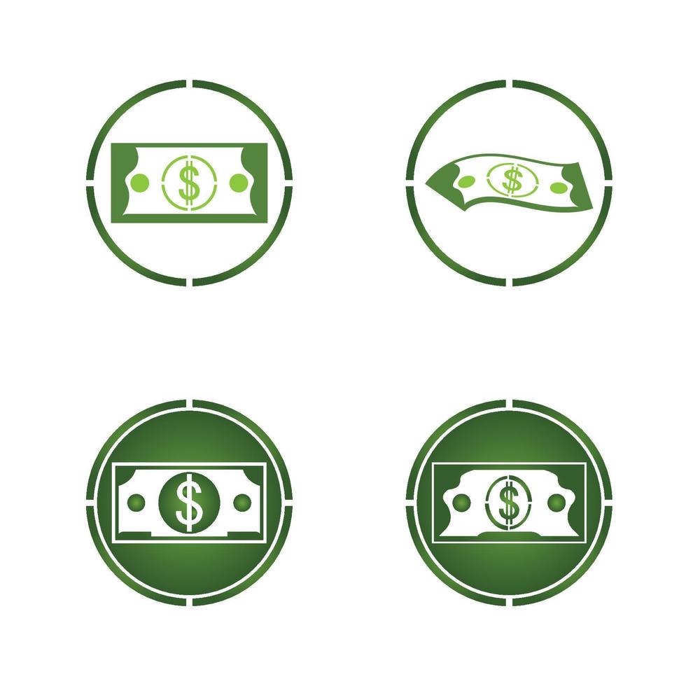 Dollar-Vektor-Symbol Hintergrund Vorlage Illustration vektor