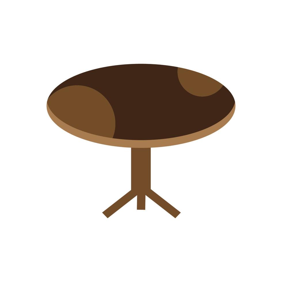 Tisch-Vektor-Logo-Symbol-Objekt-Hintergrund-Illustration vektor
