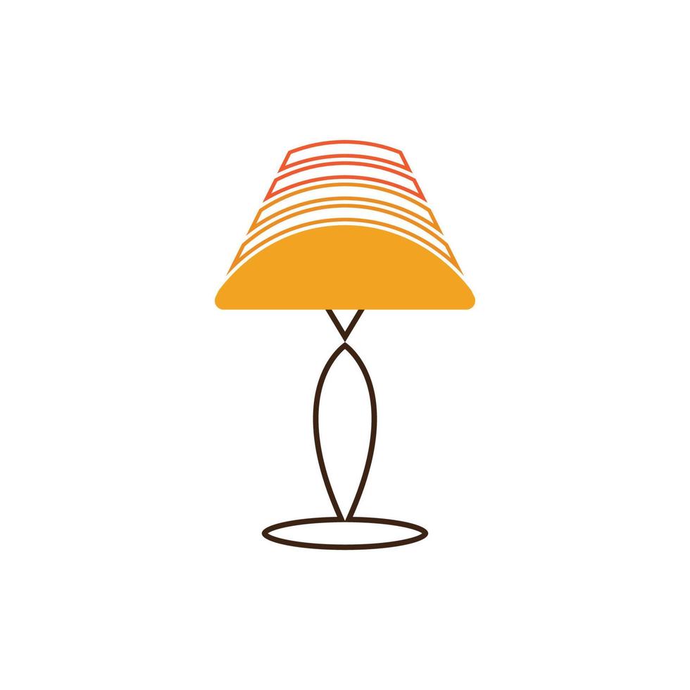 Schlafzimmer Lampe Vektor Icon Hintergrund