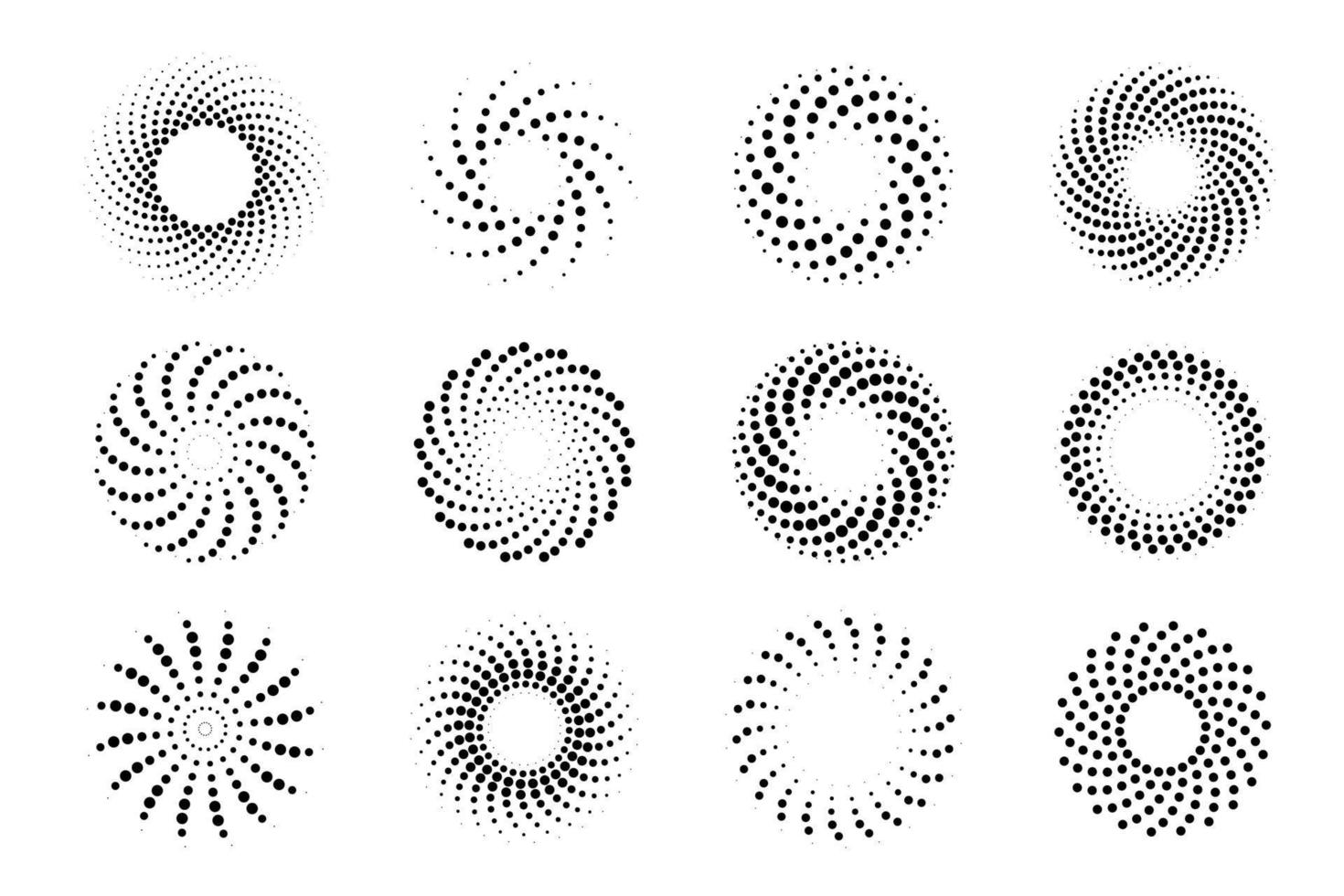 vacker gradient cirkel halvton för bakgrundsdekoration komisk vektor