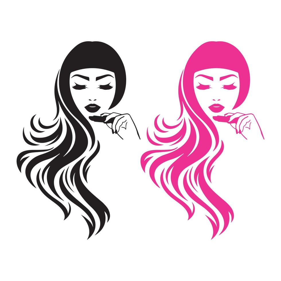 Beauty-Salon-Haar-Logo vektor