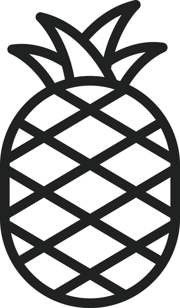 Ananas-Liniensymbol vektor