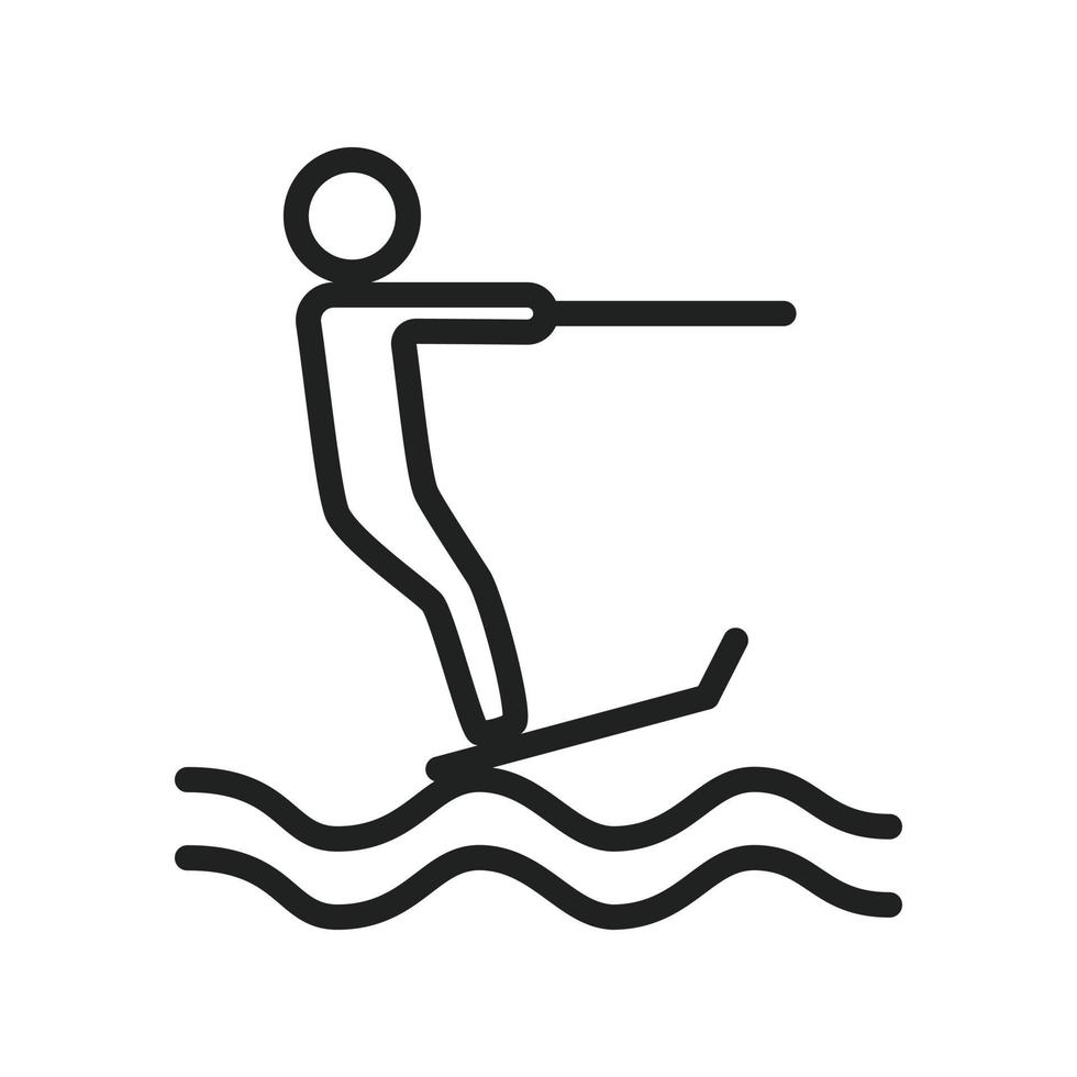 Symbol für die Wasserskilinie vektor