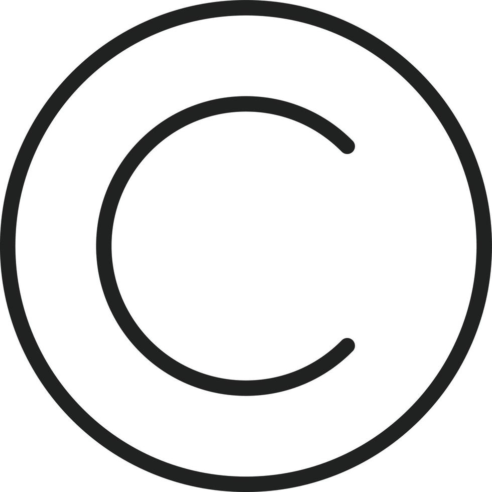 Copyright-Liniensymbol vektor