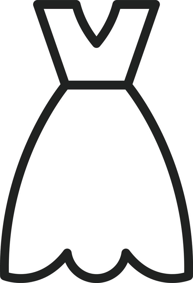 Party-Kleid-Linie-Symbol vektor