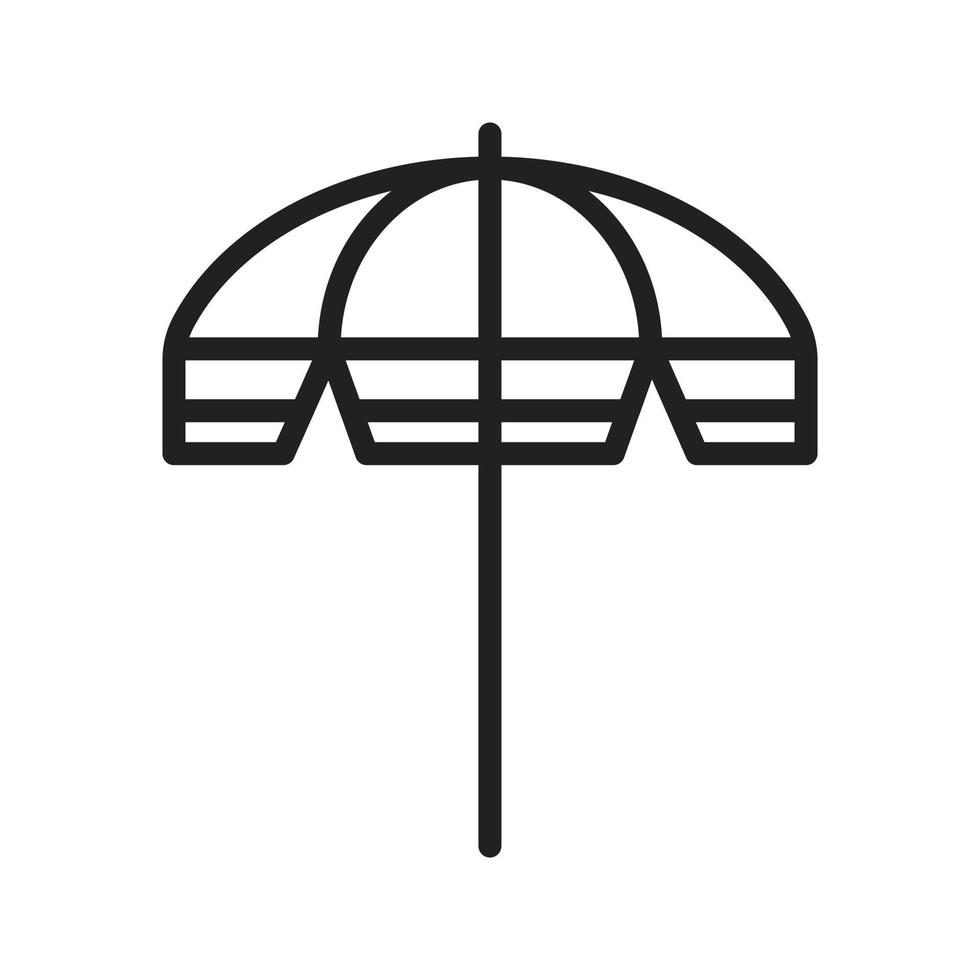 Symbol für die Sonnenschirmlinie vektor