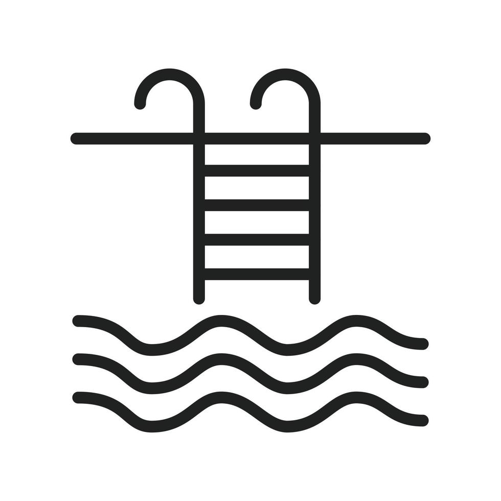 Symbol für die Schwimmbadlinie vektor