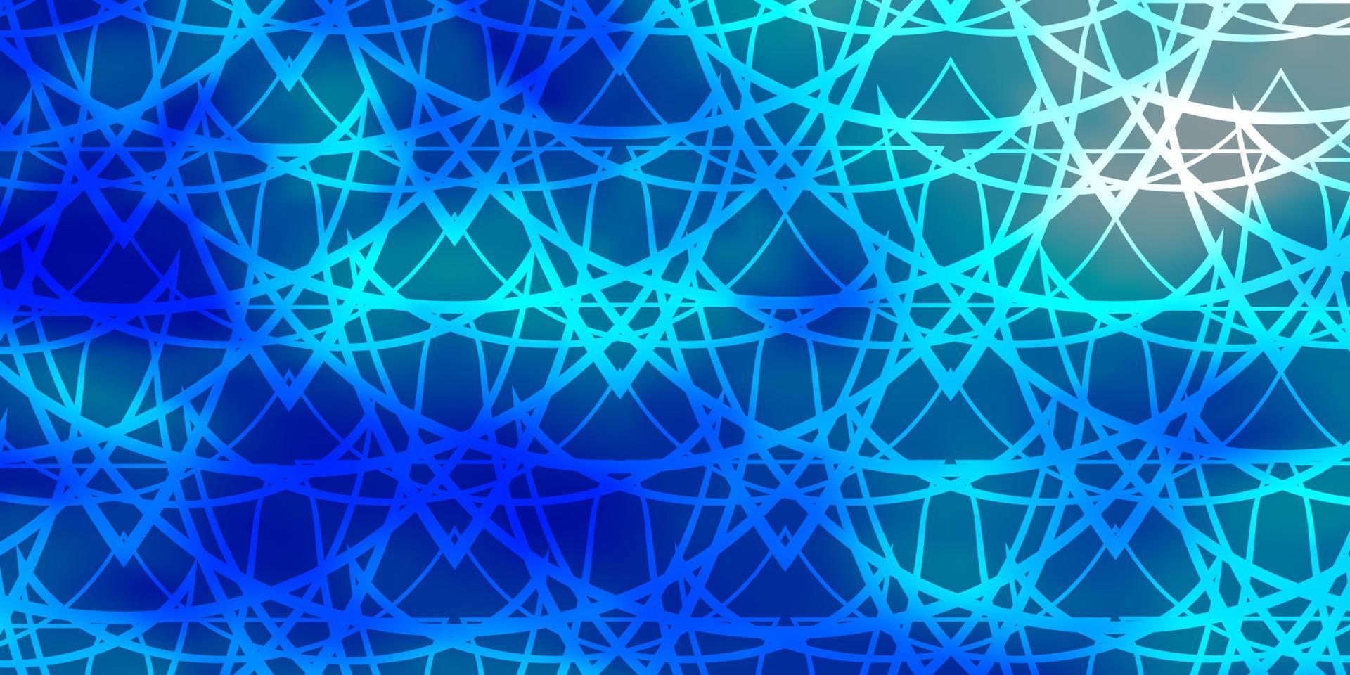 hellblauer Vektorhintergrund mit Linien, Dreiecken. vektor