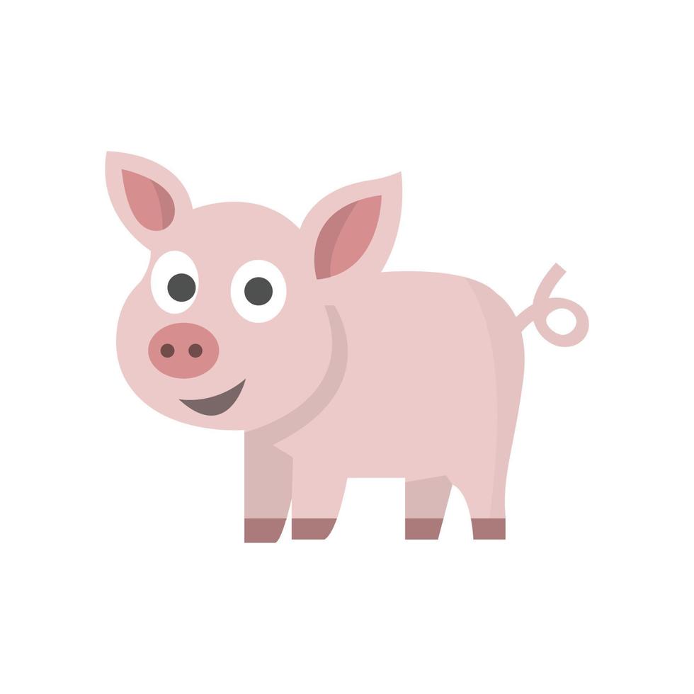 Schweinchen-Tier-Vektorsymbol, das für kommerzielle Arbeiten geeignet ist und leicht geändert oder bearbeitet werden kann vektor