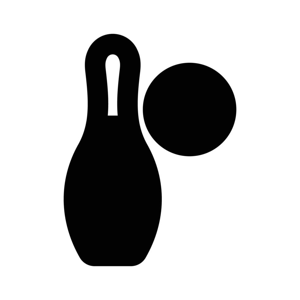 Bowling-Vektorsymbol, das für kommerzielle Arbeiten geeignet ist und leicht geändert oder bearbeitet werden kann vektor